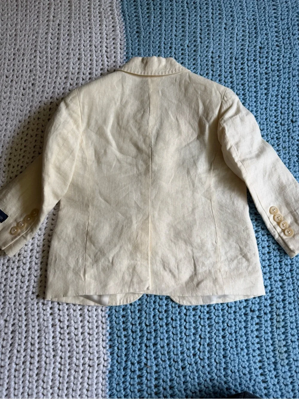 Ralph Lauren Cream Linen-Blend Boys' Blazer